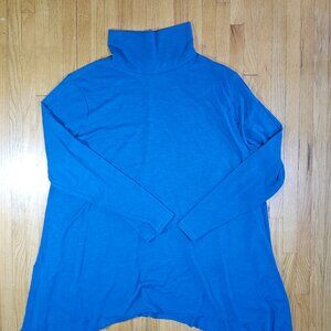 Blue Tunic Turtleneck Sweater